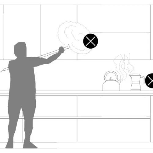 Cleaning kitchen furniture