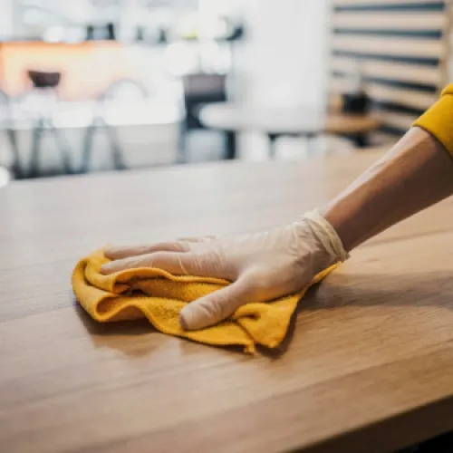 Cleaning kitchen furniture