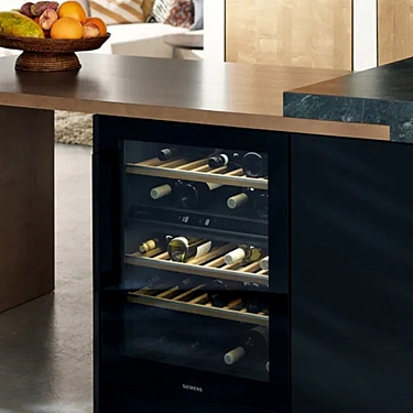 Cocina con vinoteca debajo de la encimera