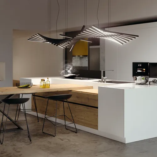 Cocina blanca mate Minimalista